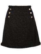 Edward Achour Paris Short Tweed Skirt - Black