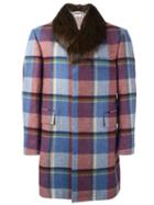 Thom Browne Trim Detail Checked Coat