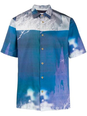 Paul Smith Paul's Photo Printed Shirt - Blue