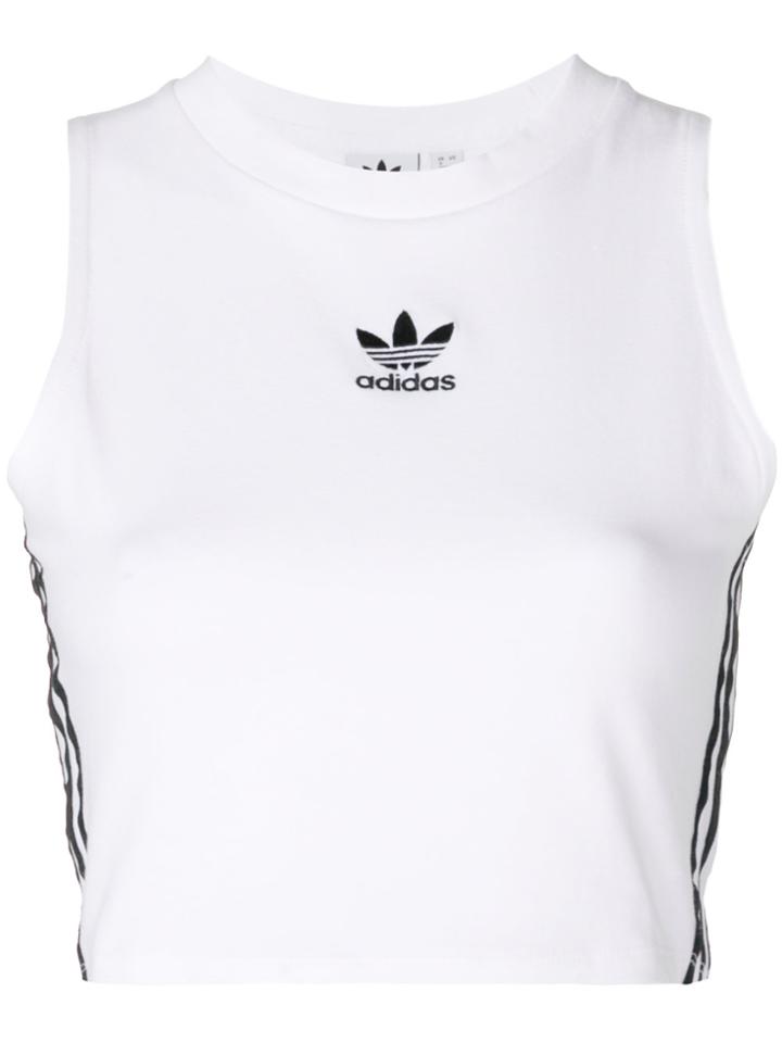 Adidas Cropped Tank Top - White