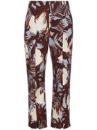 Erdem Slim Cropped Trousers With Floral Print - Blue