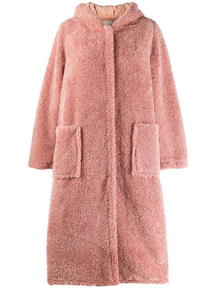 Forte Forte Hooded Faux-shearling Coat - Pink