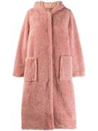 Forte Forte Hooded Faux-shearling Coat - Pink