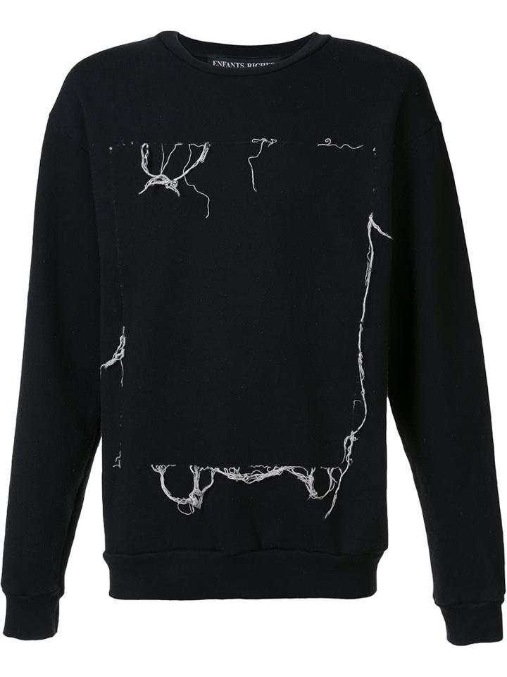 Enfants Riches Deprimes Stitching Detail Sweatshirt, Men's, Size: Large, Black, Cotton