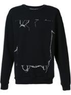 Enfants Riches Deprimes Stitching Detail Sweatshirt, Men's, Size: Large, Black, Cotton
