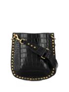 Isabel Marant Crocodile Effect Nasko Shoulder Bag - Black