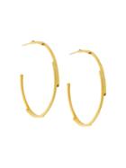 Charlotte Valkeniers Oval Digit Hoop Earrings - Metallic