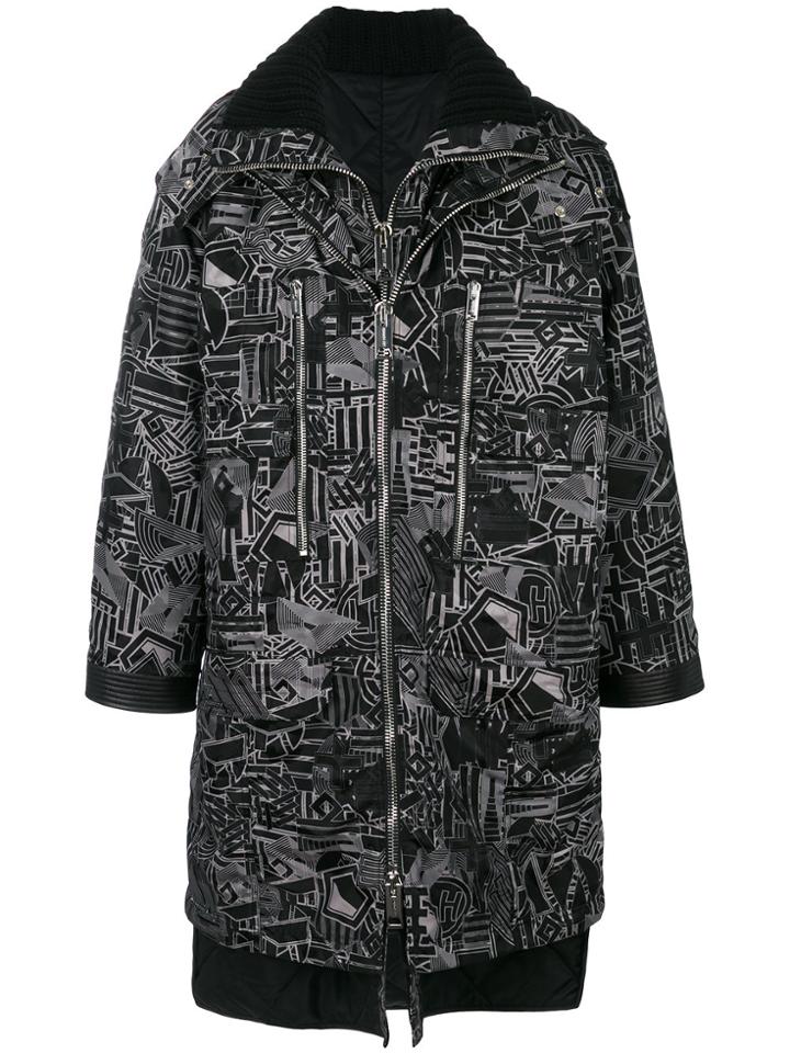 Les Hommes Oversized Parka - Black
