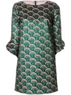 L'autre Chose Metallic Embroidered Dress - Green