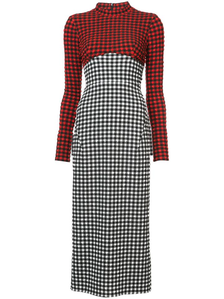 Rachel Comey Vichy Print Fitted Dress - Red