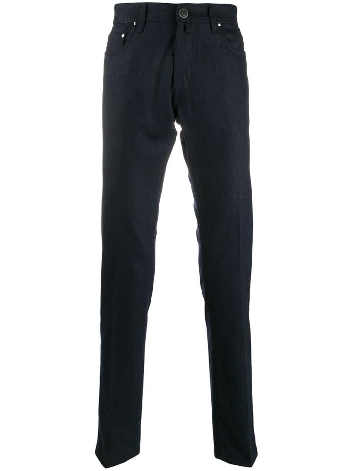 Jacob Cohen Slim-fit Textured Trousers - Blue