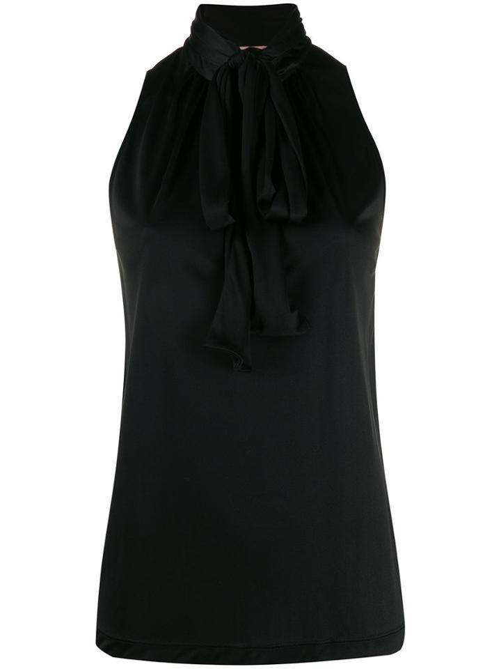 Nº21 Pussycat Bow Sleeveless Blouse - Black