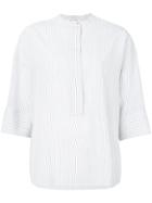 Loro Piana Round Neck Striped Blouse - White