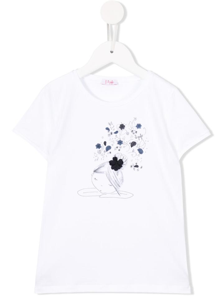 Il Gufo - Dreaming Girl T-shirt - Kids - Cotton/spandex/elastane - 4 Yrs, White