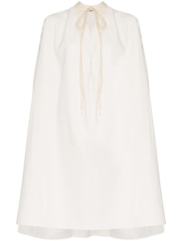 Jil Sander Tie-neck Tent Dress - Neutrals