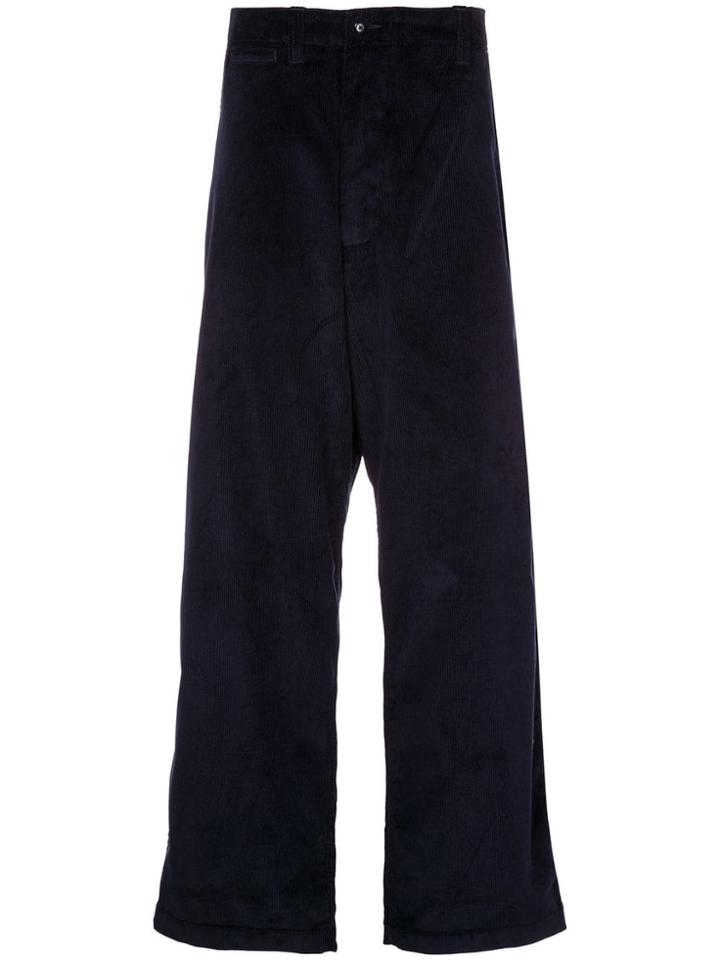 E. Tautz Loose-fit Corduroy Trousers - Blue