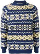 The Gigi Knit Patterned Jumper - Blue