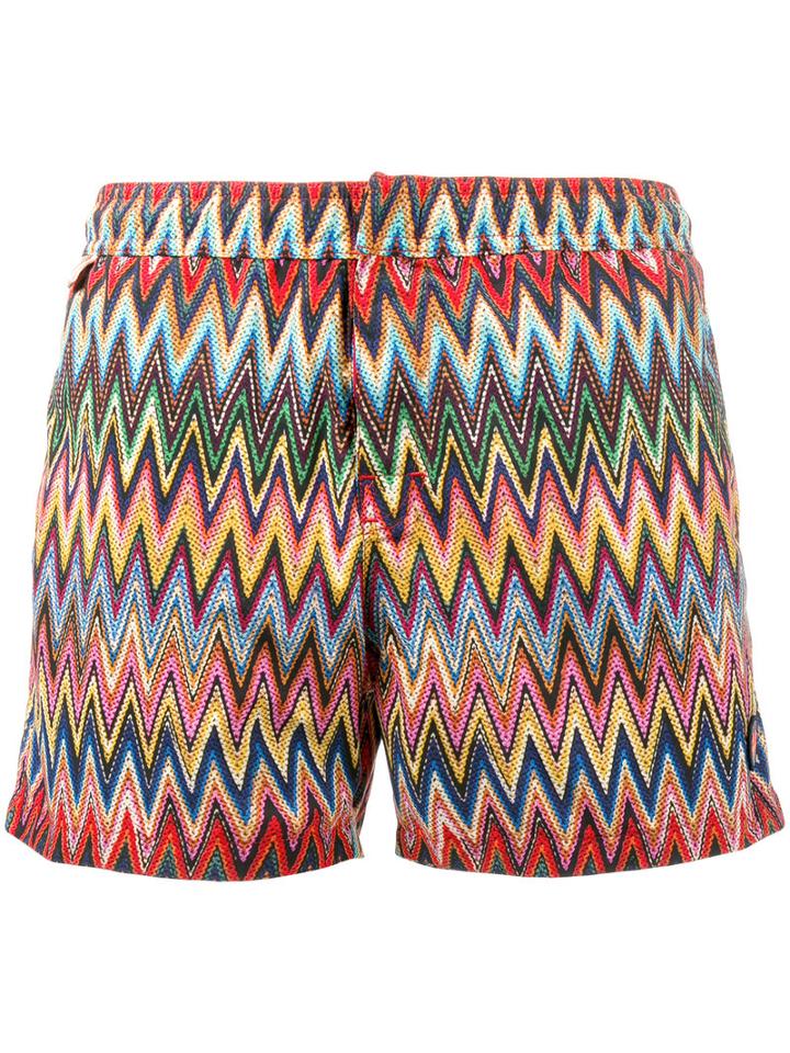 Missoni Zig-zag Printed Swim Shorts, Men's, Size: Medium, Nylon