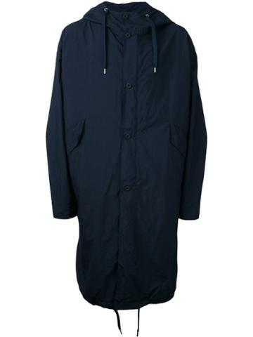 Teatora Hooded Coat, Men's, Size: 50, Blue, Nylon