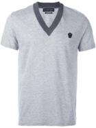 Alexander Mcqueen Skull Patch T-shirt, Men's, Size: Medium, Grey, Cotton
