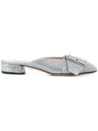 Casadei Glittered Alexa Mules - Grey