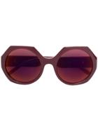 Dolce & Gabbana Eyewear Octagonal Frame Sunglasses - Red