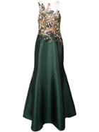 Patbo Mosaic Beaded Gown - Green