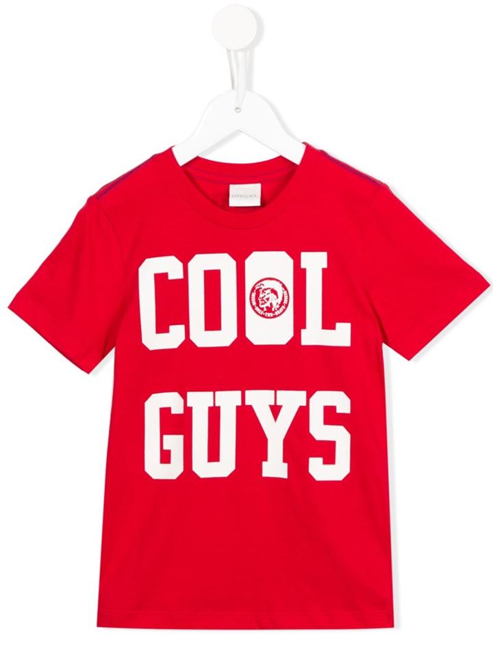 Diesel Kids 'torbi' Slim T-shirt, Boy's, Size: 8 Yrs, Red