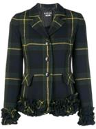 Boutique Moschino Ruffle Fitted Blazer - Blue