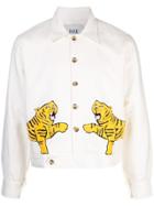 Bode Embroidered Tiger Jacket - White