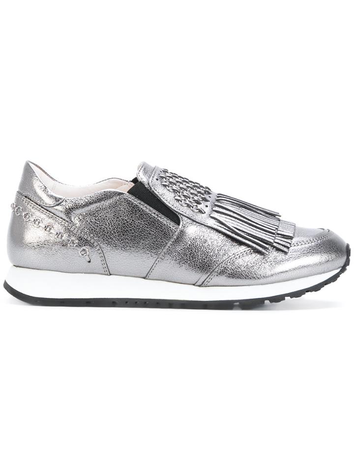 Tod's Fringed Slip-on Sneakers - Metallic
