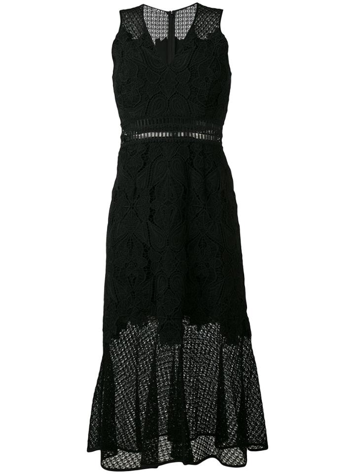 Jonathan Simkhai Sleeveless Lace Trumpet Dress - Black