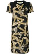 Versace Jeans Roman Column T-shirt Dress - Black