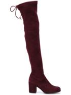 Stuart Weitzman Knee Length Boots - Red
