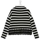 Monnalisa Teen Striped Sweater - Black