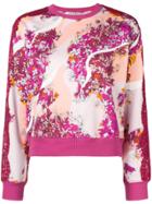 Emilio Pucci Lace Panels Floral Sweatshirt - Pink & Purple
