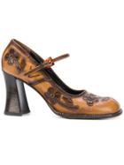 Prada Vintage Flower Patches Pumps - Brown