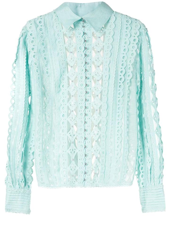 Zimmermann Moncur Studded Shirt - Green
