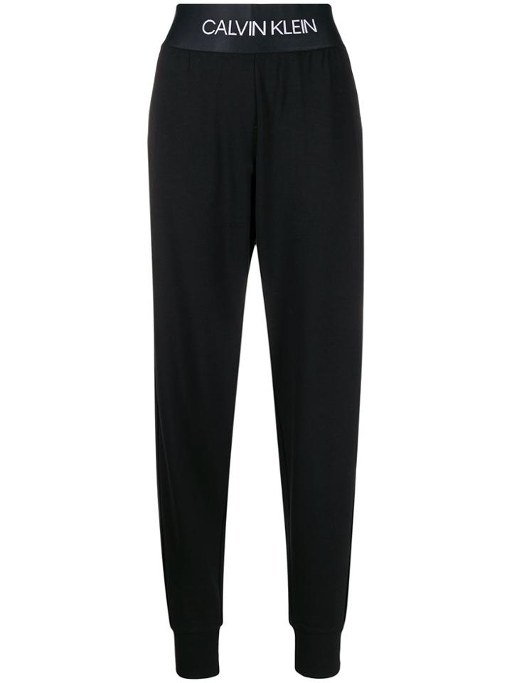 Calvin Klein High Waisted Track Pants - Black