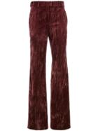 Nina Ricci - Flared Trousers - Women - Silk/cotton/acetate - 38, Pink/purple, Silk/cotton/acetate
