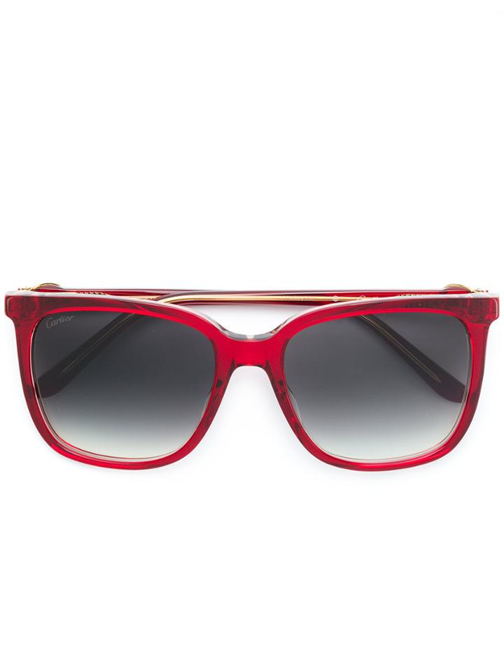 Cartier C Décor Square Sunglasses - Brown