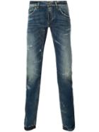 Dolce & Gabbana Distressed Jeans, Men's, Size: 52, Blue, Cotton