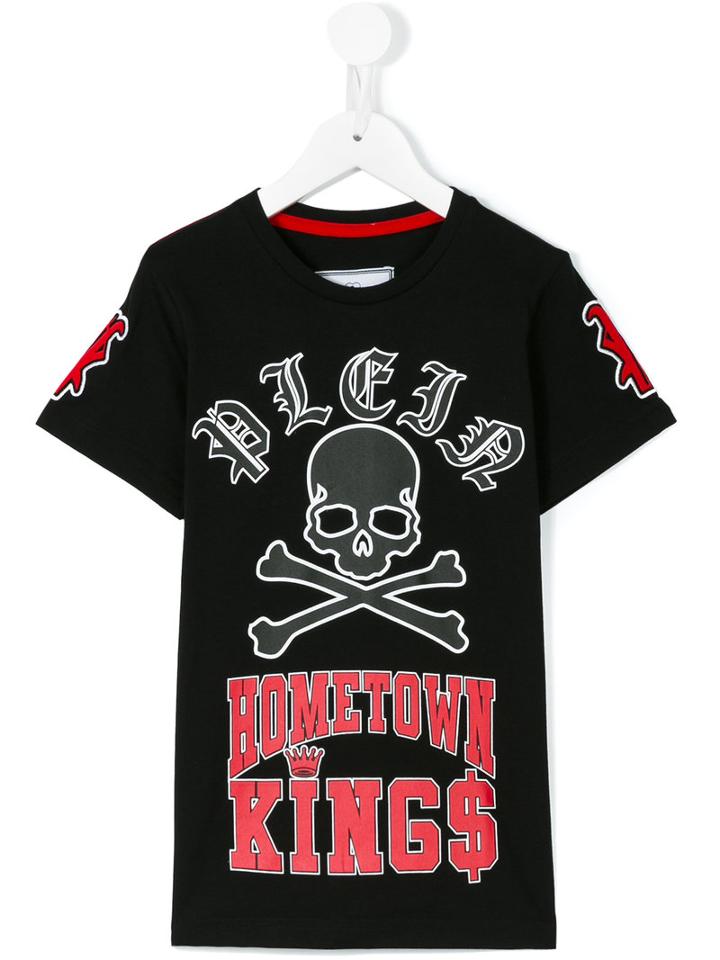 Philipp Plein Kids - Hometown Kings T-shirt - Kids - Cotton - 6 Yrs, Black