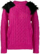 Prada Fluffy Epaulette Jumper - Pink