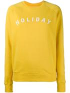 Holiday Holiday Print Sweatshirt, Women's, Size: Small, Yellow/orange, Cotton
