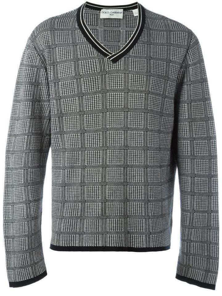 Dolce & Gabbana Vintage Houndstooth Check Jumper
