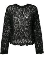 Comme Des Garçons Pre-owned Crochet Long Sleeved Blouse - Black