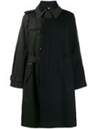 Sacai Asymmetric Belted Trench Coat - Blue