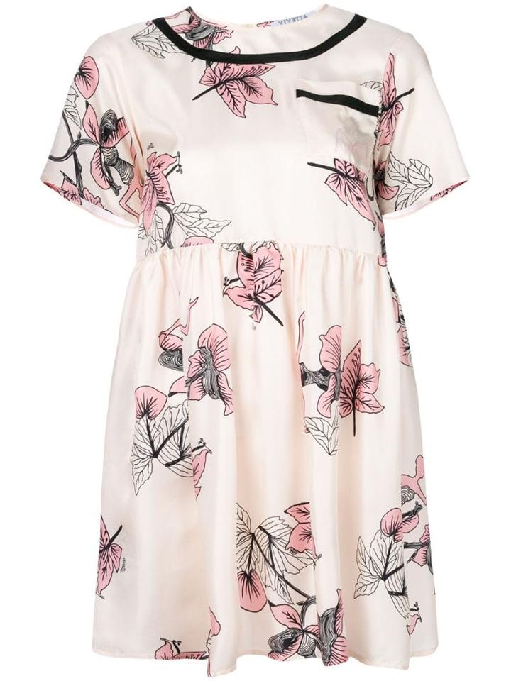 Vivetta Floral Flared Dress - Neutrals