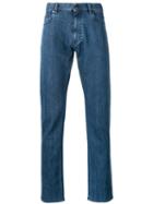 Z Zegna Straight Leg Jeans, Men's, Size: 34, Blue, Cotton/polyester